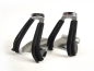 Preview: MKS Pedalhaken half clip - deep Leder schwarz