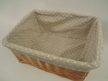 Preview: Weidenkorb mit Stoffeinlage