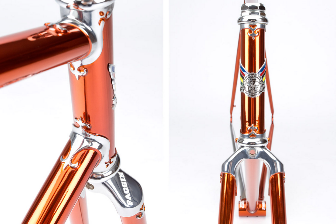 Cadre Faggin Cromovelato 57 Cm – Columbus Aelle – Acier – Campione Del Mundo – Italie