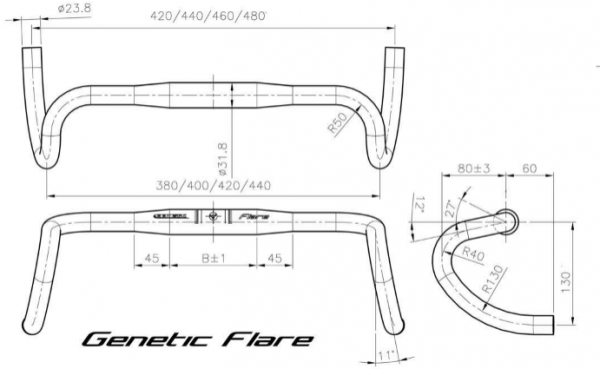 Genetic Flare Road bar, gravel